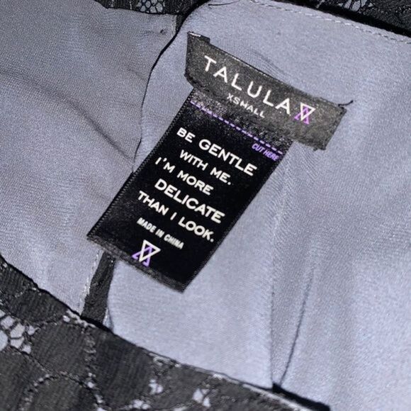 Talula Aritzia Black Floral Lace Mini Dress - Picture 7 of 7